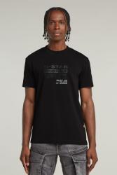 G-STAR G-STAR, Kerek nyakú logós póló, Fekete, Törtfehér, L (D26044-C336-6484-L)