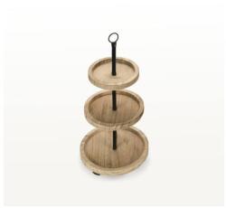 Corolla Kft Farmhouse stílusú fa kínálótál 3 szintes (C0030)