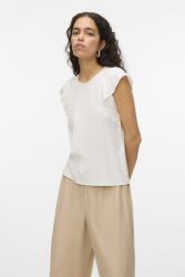 VERO MODA Vero Moda, Bella fodros top, Fehér, S (10325248-SNOW-WHITE-S)