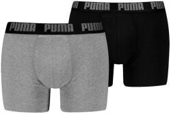 PUMA Puma, Logós derekú boxer szett - 2 db, Fekete, Melange világosszürke, XL (701226387-003-XL)