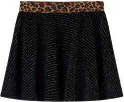vidaXL Fekete gyerekszoknya leopárdmintás derékpánttal 128, 30°C-ig mosógépben mosható 14482 (14482)