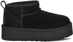 UGG UGG, Classic Ultra Mini bebújós nyersbőr csizma, Fekete, 36 EU (1157791K-BLK-4)