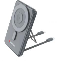 Verbatim Charge n Go 2C Vezeték nélküli mágneses powerbank kitámasztóval 5000mAh szürke (32251)