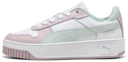 PUMA Puma, Carina Street Jr bőr és műbőr sneaker, Fehér, Halványkék, Rózsaszín, 38.5 EU (393846-18-5.5)