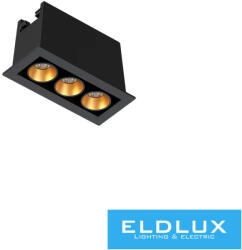 ELDLUX süllyesztett spot lámpa 6W 360lm 6000k 24° IP20 69x31mm Fekete/Arany (3403297940)