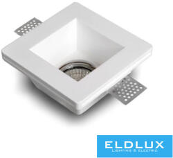 ELDLUX Gipsz süllyesztett spot lámpatest 1xGU10 125x125x55mm IP20 fehér (3849898990)