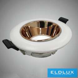 ELDLUX Süllyesztett spot lámpatest GU10 Max. 60w Fehér/Arany D90x35mm kivágás: D70mm (3801281415)