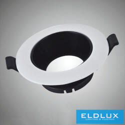 ELDLUX Süllyesztett spot lámpatest GU10 Max. 60w Fehér/Fekete D90x35mm kivágás: D70mm (2465728264)