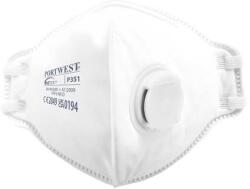 Maszk, félbehajtható, FFP3, szelepes, 20 db, fehér (MED179) - tutitinta