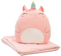 Flippy 2 az 1-ben takaró ágyhoz vagy kanapéhoz, Flippy, egyszarvú játékmodell takaró tárolóhellyel, mikroszálas, 1x1, 7 m, rózsaszín (133429)