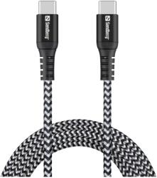 Sandberg USB 2.0 Type C Összekötő Fekete-Fehér 2m 441-67 (441-67)