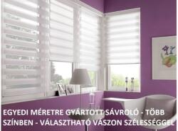  Egyedi Méretre Gyártott Sávroló 131- 140 cm széles 180 cm magas vászonnal TÖBB SZÍNBEN (48-2020961)