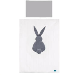  3-részes ágyneműgarnitúra Belisima Nyuszi 100/135 fehér-szürke