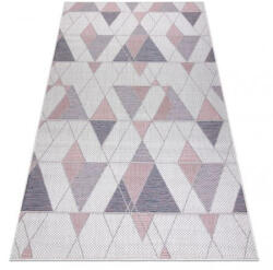 My carpet company kft My Carpet Company Fonott Sizal Sion Geometriai, Háromszögek 3006 Lapos Szövött Ecru/Rózsaszín 120x170 cm Szőnyeg