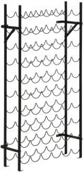 AOSOM Bortartó állvány falhoz rögzíthető fém borállvány 60 palack bor számára fekete palacktartó