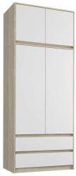 Mobene Gardróbszekrény B9N 2 Ajtós - 2 Fiókos , Sonoma Mix