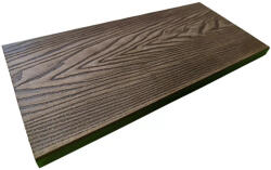 WoodLook WPC kerítésléc méterár 12 cm széles 400 cm hosszú Woodlook Ideal kerítéselem Mahagóni sötétbarna