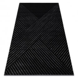 My carpet company kft My Carpet Company Emerald A0084 Glamour, Elegáns, Vonalak, Geometriai Fekete/Ezüst 140x190 cm Szőnyeg