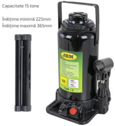 JBM CRIC HIDRAULIC 15T Inaltime minima 225 mm Inaltime maxima 365 mm (52304) - 24mag