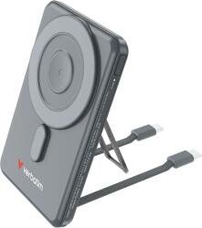 Verbatim 32251 Charge n Go 2C 5000mAh szürke vezeték nélküli mágneses kitámasztható powerbank 2xUSB-C kábellel (32251) - officedepot