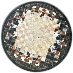 Ber Porte 2054 Fekete Barna 120x120 cm Szőnyeg