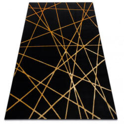 My carpet company My Carpet Company Modern Gloss 406C 86 Elegáns, Glamour, Art Deco, Geometriai Fekete/Arany 80x150 cm Szőnyeg