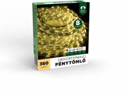 DekorTrend Fénykábel 10 M, Meleg Fehér, 8 Funkció