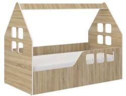 Wooden Toys Hangulatos Házikó Gyerekágy Sonoma 160 x 80 cm - Matraccal - Jobbos