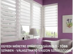  Egyedi Méretre Gyártott Sávroló 111- 120 cm széles 180 cm magas vászonnal TÖBB SZÍNBEN (48-2020935)