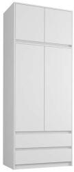 Mobene Gardróbszekrény B9N 2 Ajtós, 2 Fiókos, Fehér