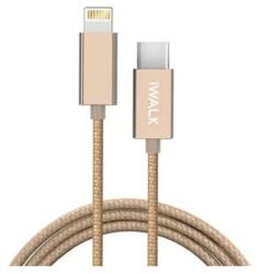 iWalk Кабел iWalk CSS001CL-017A, от USB-C(м) към Lightning(м), 1m, златист (CSS001CL-017A)