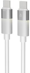 AVAX KAB AVAX CB316 GLOWY 60W USB-C cablu de încărcare rapidă, alb - 1m (AVAX CB316)