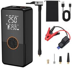 Platinet 8000mAh PowerBank with Car Jump Strater with Compressor Black (PMPBTPM) - pcland