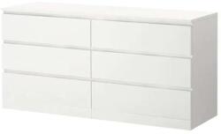  Komód 6 Fiókos 140 cm- R140 Fehér