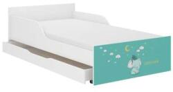 Wooden Toys Pufi Ifjúsági Ágy Matraccal 160 x 80 cm, Ágyneműtartó Nélkül - Elefánt