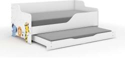 Wooden Toys Lilu Gyerekágy Laminált Fronttal 160 x 80 cm Matraccal És Ágyazható Ágyneműtartóval Bele 140 x 70 cm Matraccal - Mini Zoo