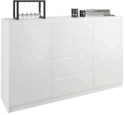  Komód 4 Fiók 2 Ajtó R160-S4 - Fehér