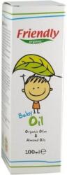 Friendly Organic Ulei de corp pentru bebelusi Friendly Organic - cu ulei de zmeura si migdale organic, 100 ml (FR.00966)