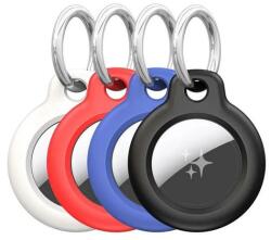 DUX DUCIS műanyag tok 4db kulcstartó - fekete, piros, Apple AirTag GP-166988 (GP-166988)