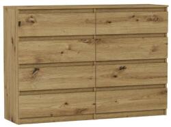  Komód 8 Fiókos 140 cm - R140-S8 Artisan Tölgy