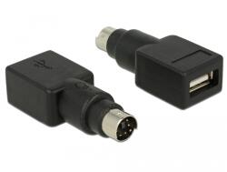 Delock Adaptor Delock PS/2 de sex masculin la USB de tip A de sex feminin (65898)