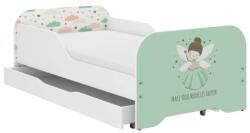 Wooden Toys Miki Gyerekágy 140 x 70 cm Matraccal, Ágyneműtartó Nélkül - Tündér