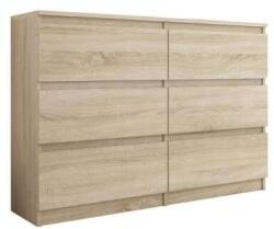  Komód 6 Fiókos 140 cm- R140 Sonoma
