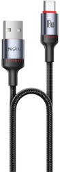 Yesido Cablu de Date USB la Type-C, 18W, 3A, 480Mbps, 1.2m - Yesido (CA129C) - Black (KF2355130) - pcone