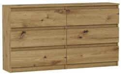  Komód 6 Fiókos 140 cm- R140 Artisan Tölgy