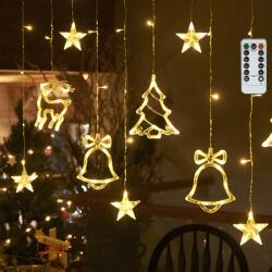 Aigostar - LED външна коледна гирлянда 120xLED/6W/230V/8 функции 3x0, 6m IP44 топла бяла светлина + дистанционно управление (AI2192)