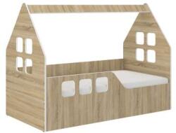 Wooden Toys Hangulatos Házikó Gyerekágy Sonoma 160 x 80 cm - Matraccal - Balos