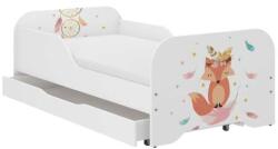 Wooden Toys Miki Gyerekágy 140 x 70 cm Matraccal És Ágyneműtartóval - Boho Róka