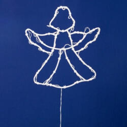 Somogyi Elektronic led-es ablakdísz, angyal, elemes, melegfehér, kid501bww (KID501BWW)