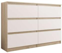  Komód 6 Fiókos 120 cm R120 Sonoma/Mix